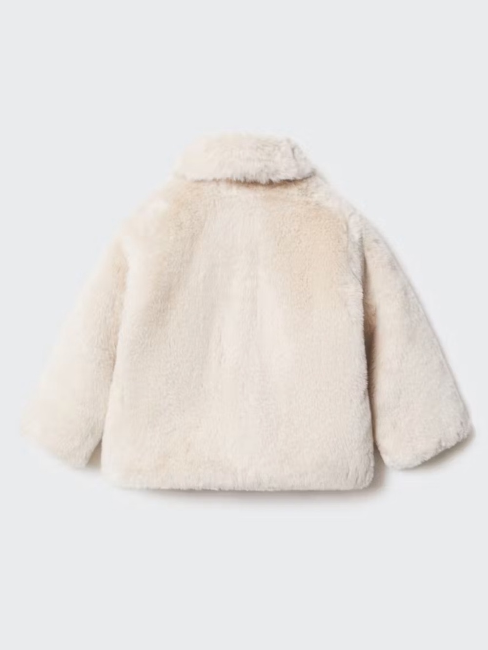 MANGO Cream Faux-Fur Kids Coat Size 12-18M NWT - Picture 3 of 5